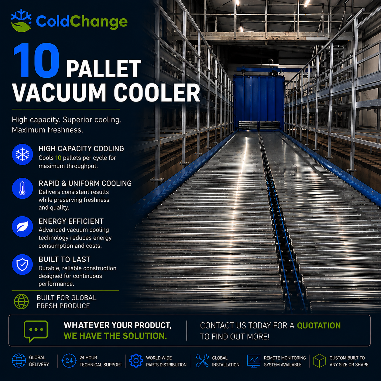 Cold Change 20 pallet vacuum cooler fresh produce
