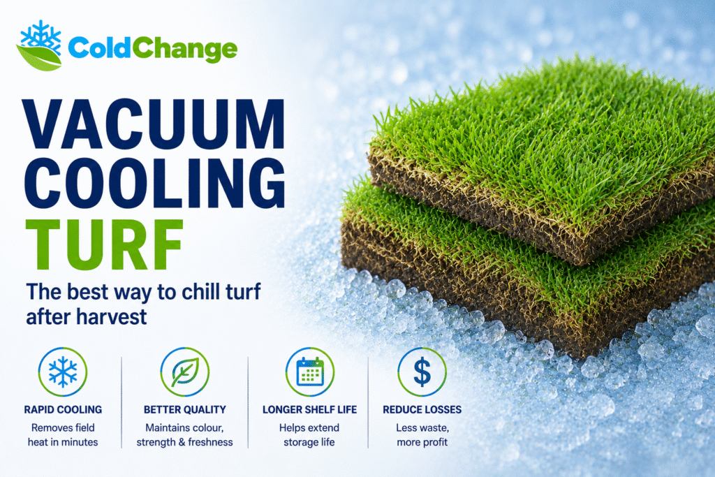 Vacuum cooling turf and sod after harvest – Cold Change Group